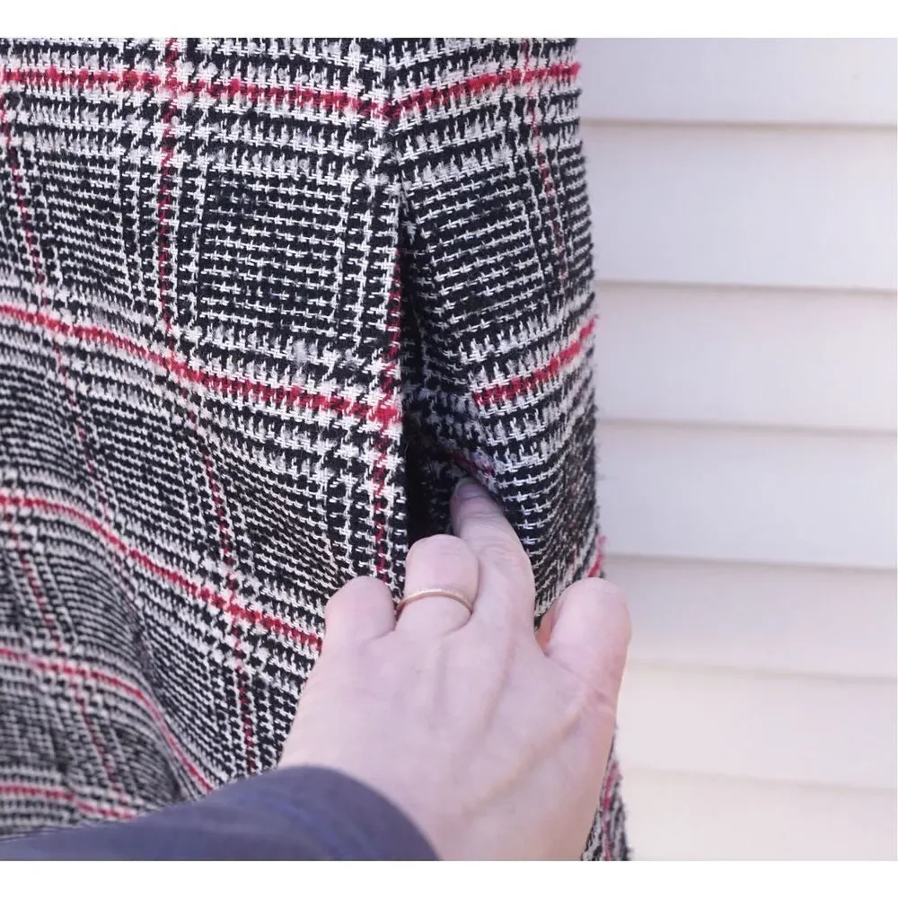 Talbots Houndstooth Wool Blend Sleeveless Shift Dress - Picture 7 of 7